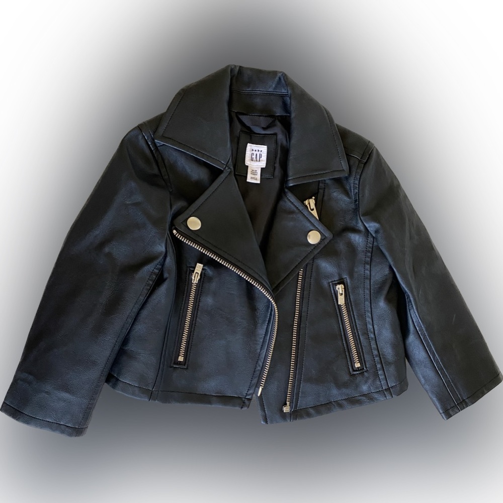 NWOT Gap Toddler Faux Leather Moto Jacket